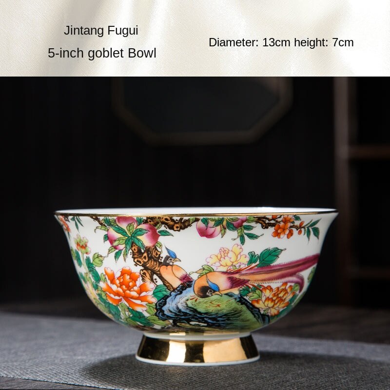 High Foot Anti-Scald Jingdezhen Ceramic Tableware