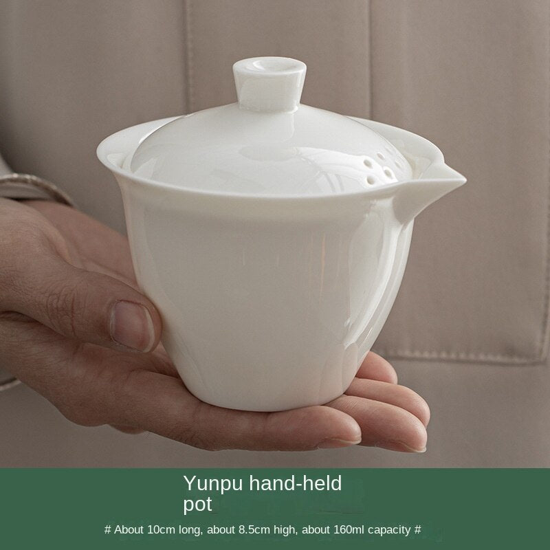 Dehua Sheep Fat Jade White Porcelain Teapot