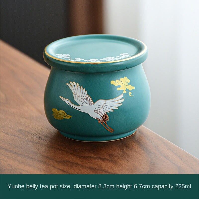Creative Crane Ceramic Tea Jar