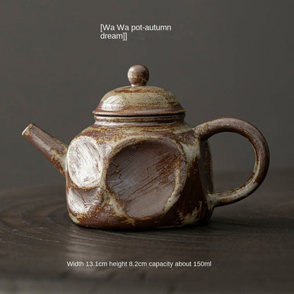 Japanese-Style Handmade Stoneware Teapot