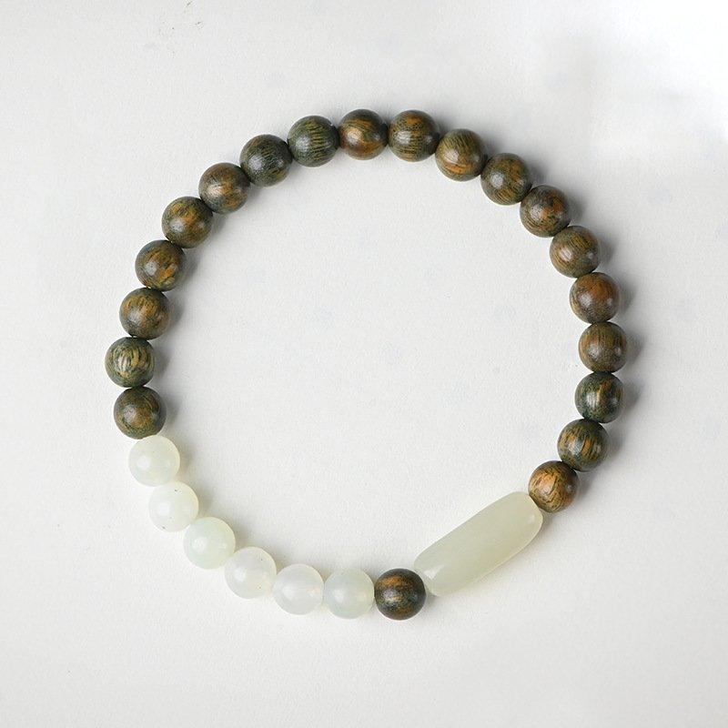 Hotan Jade Sandalwood Bracelet - gloriouscollection