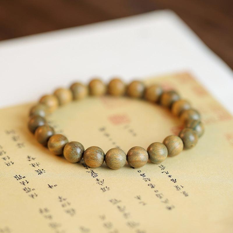 Green Sandalwood Buddhist Bead Bracelet - gloriouscollection
