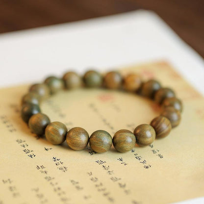 Green Sandalwood Buddhist Bead Bracelet - gloriouscollection