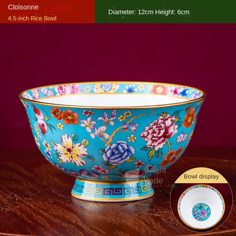 Enamel Color Gold-Painted Bone China Bowl