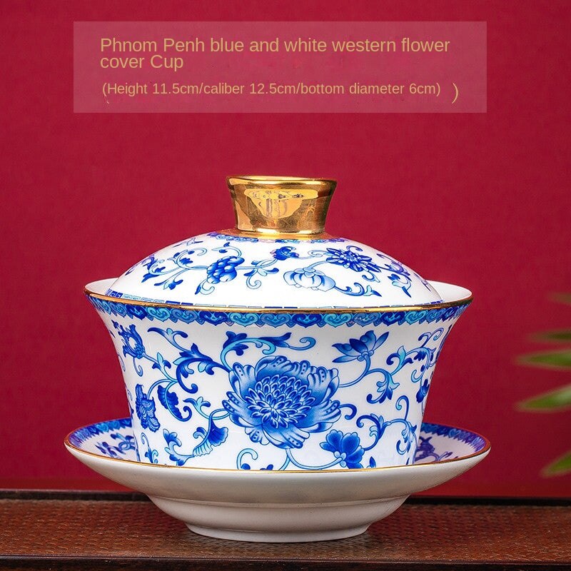 Classic Tricolor Enamel Gaiwan