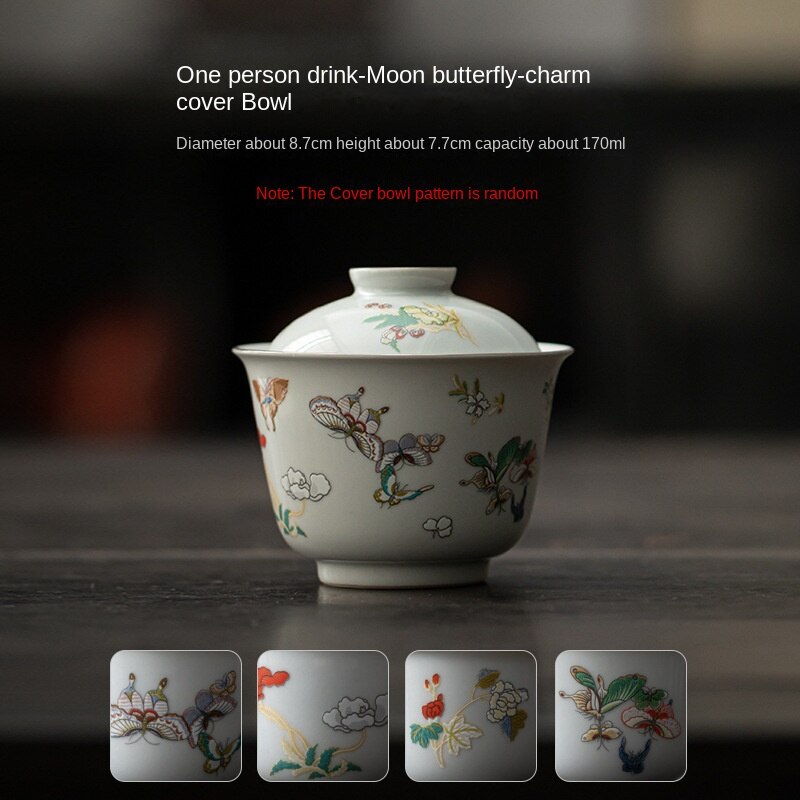 Retro Moon Butterfly Style Two Only Gaiwan