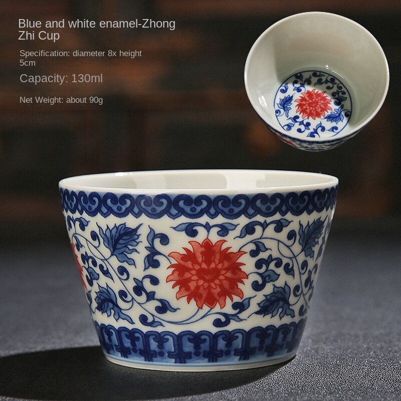 Vintage Blue and White Porcelain Tea Set
