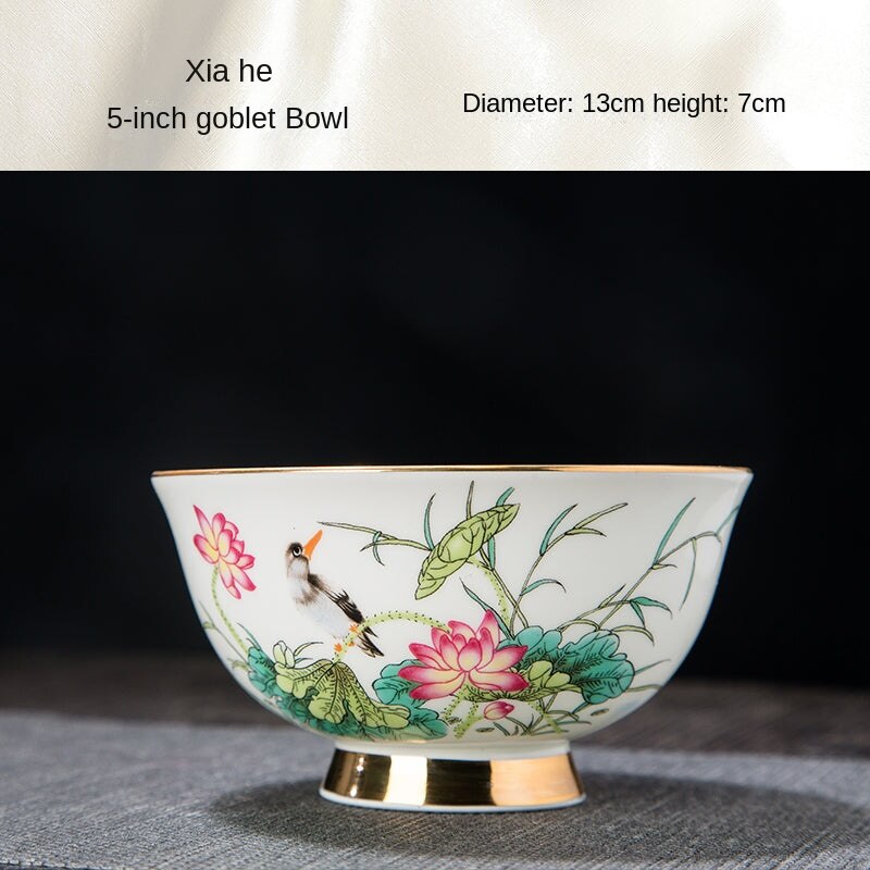 High Foot Anti-Scald Jingdezhen Ceramic Tableware