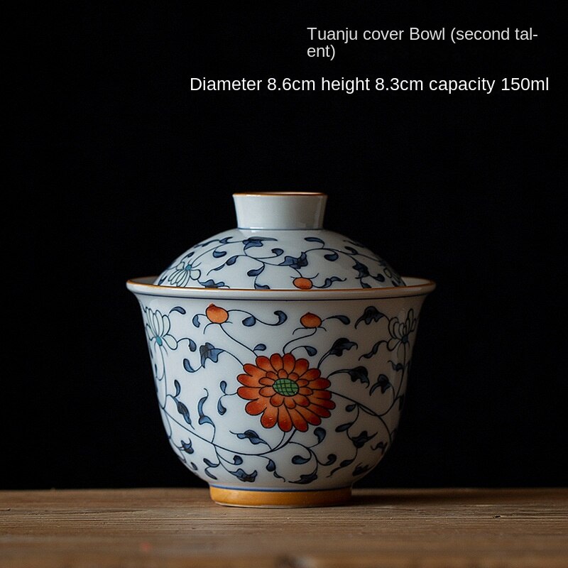 Fushou High-End Large Ceramic Gaiwan