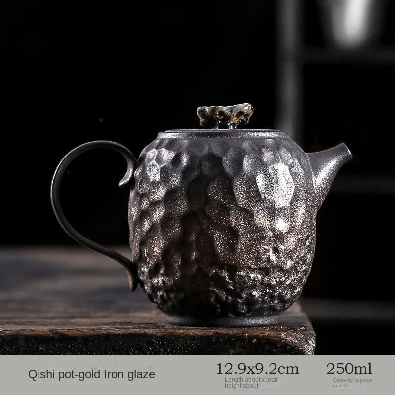 Japanese Style Gilding Iron Glaze Stone Teapot