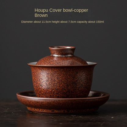 Houpu Tureen Japanese Style Handmade Vintage Ceramic Gaiwan