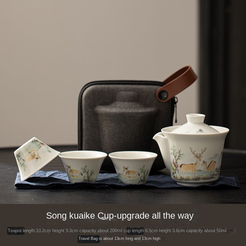 Simple Outdoor Ceramic Travel Tea Cup