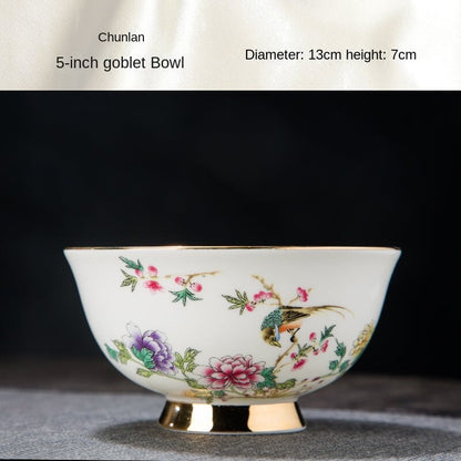 High Foot Anti-Scald Jingdezhen Ceramic Tableware