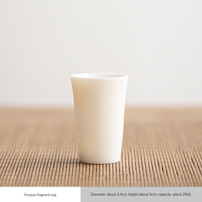 Yunyue Fragrance-Smelling White Jade White Porcelain Tea Cup