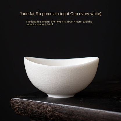 Jade Ru-Porcelain Yuanbao Cup