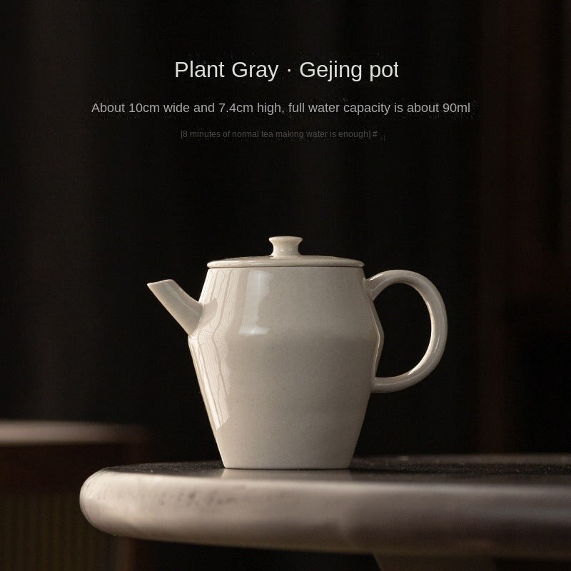 Grass and Wood Gray Glaze Imitation Firewood Teapot