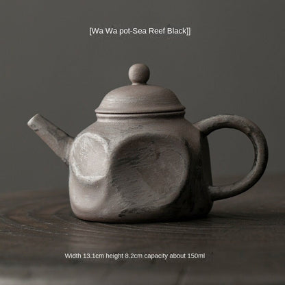 Japanese-Style Handmade Stoneware Teapot
