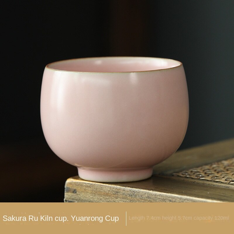 Cherry Blossom Ru Ware Tea Cup