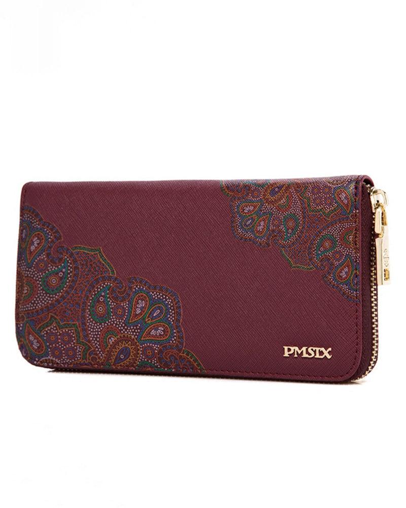 Thangka Handmade Embroidery Leather Wallet - gloriouscollection