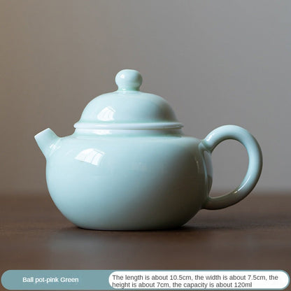 Handmade White Porcelain Antique Teapot
