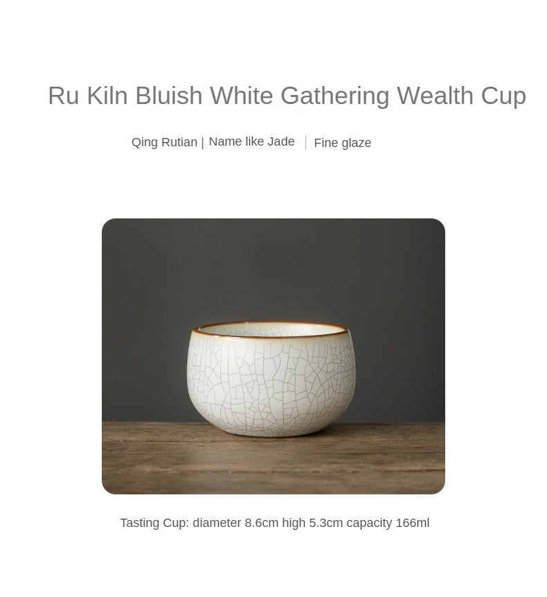 Ru Ware Moon White Master Tea Cup