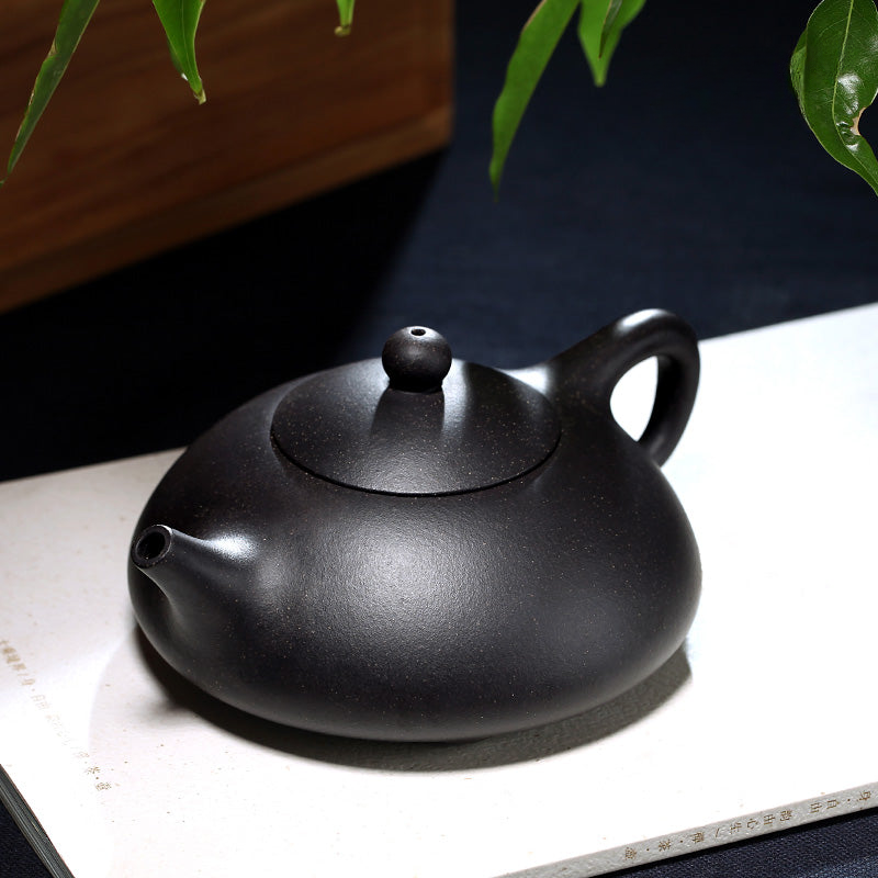 Yixing Old Purple Clay Stone Gourd Ladle Teapot