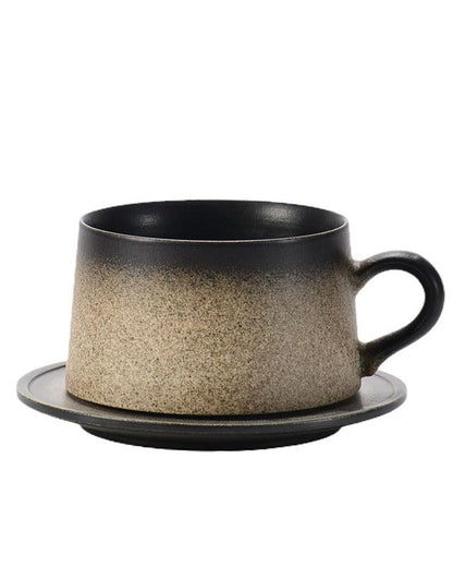 Handmade Black Gradient Ceramic Coffee Gift Cup - gloriouscollection