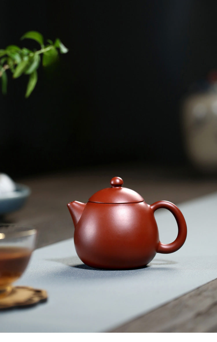 Yixing Purple Clay Handcrafted Dragon Egg Teapot
