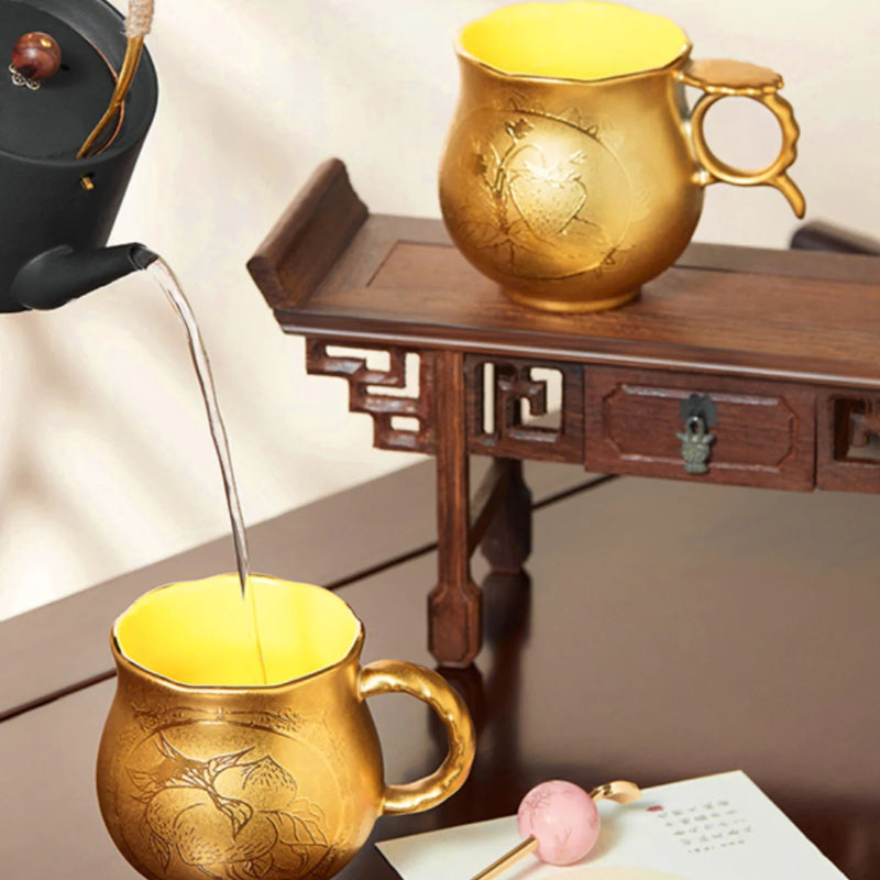Elegant National Style Shengtang Golden Bottle Mug