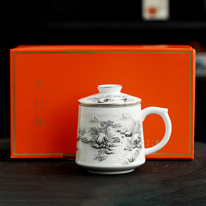 Elegant Enamel Color Design Ceramic Mug