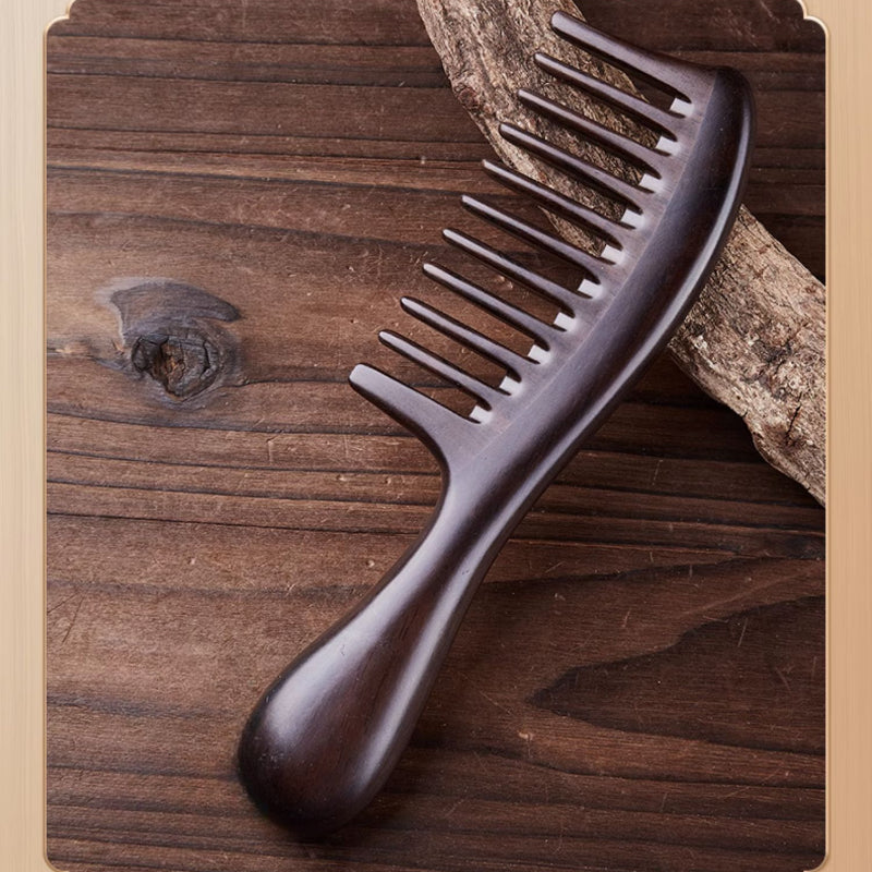 Ebony wood Coarse Texture Scalp Massage Comb