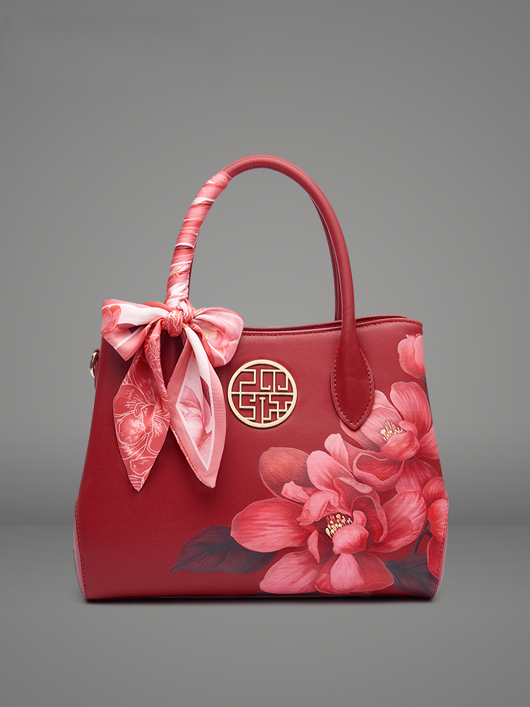 Elegant Gardenia Genuine Leather Handbag