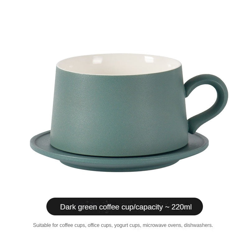 Vintage Clear Dark Green Coffee Cup