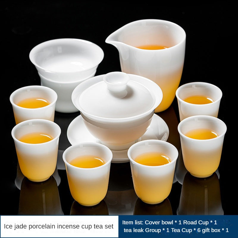 Ice Jade Porcelain Kung Fu Tea Set
