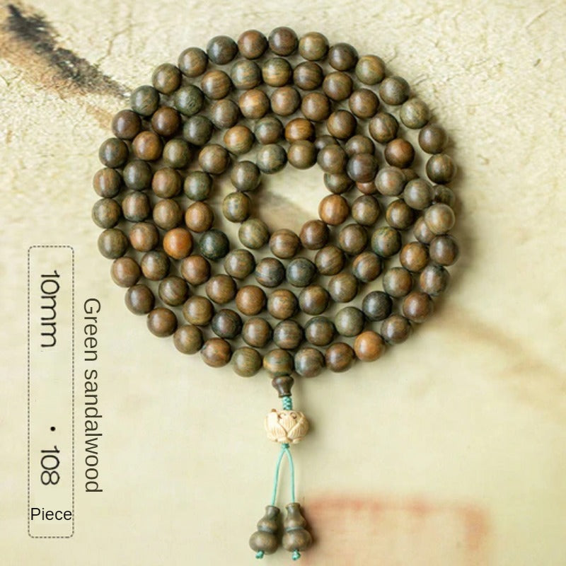Green Sandalwood Lucky Rosewood Buddha Beads Bracelet