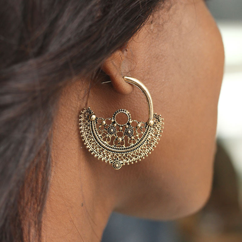 Ethnic Retro Gold Earrings