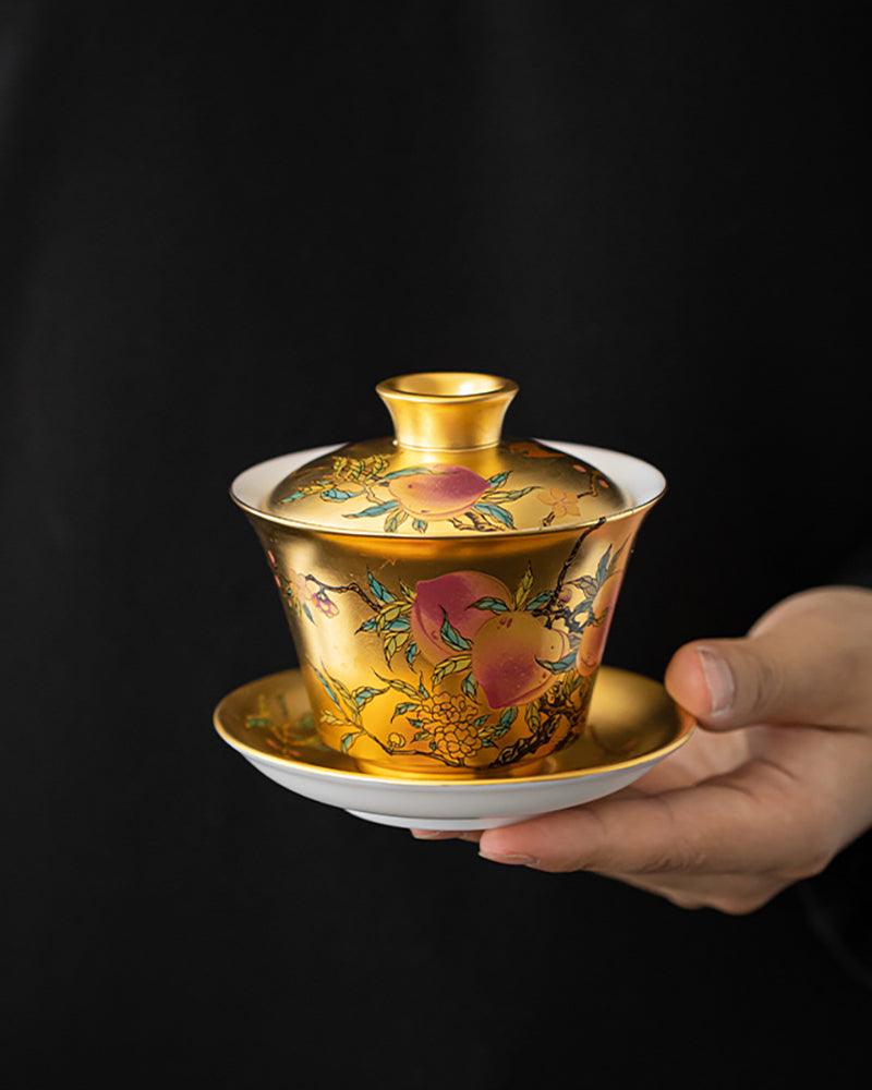 Handmade 24k Gilding Porcelain Tea Pot - gloriouscollection