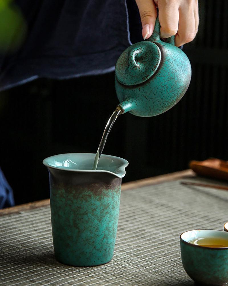 Handmade Kiln Change Turquoise Porcelain Teapot - gloriouscollection
