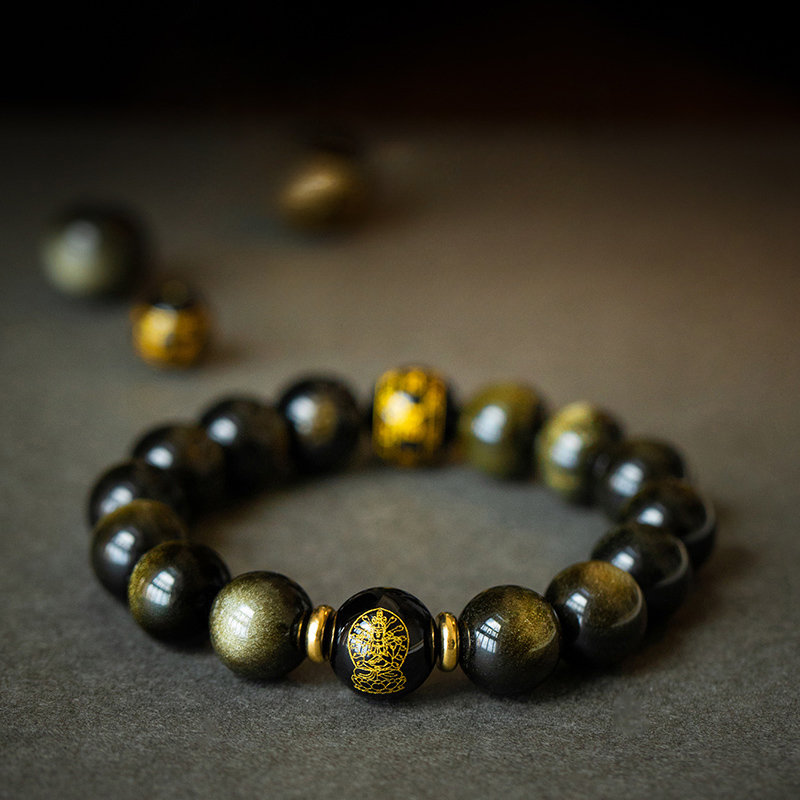 Zodiac Obsidian Benming Buddha Bracelet