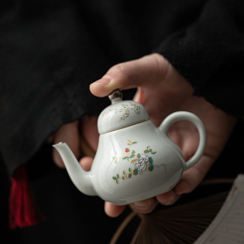 Japanese Style Hand Paint Flower Tea Pot