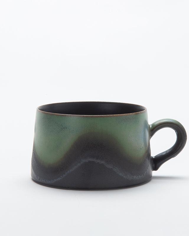 Handmade Gradient Cyan Ceramic Coffee Gift Cup - gloriouscollection