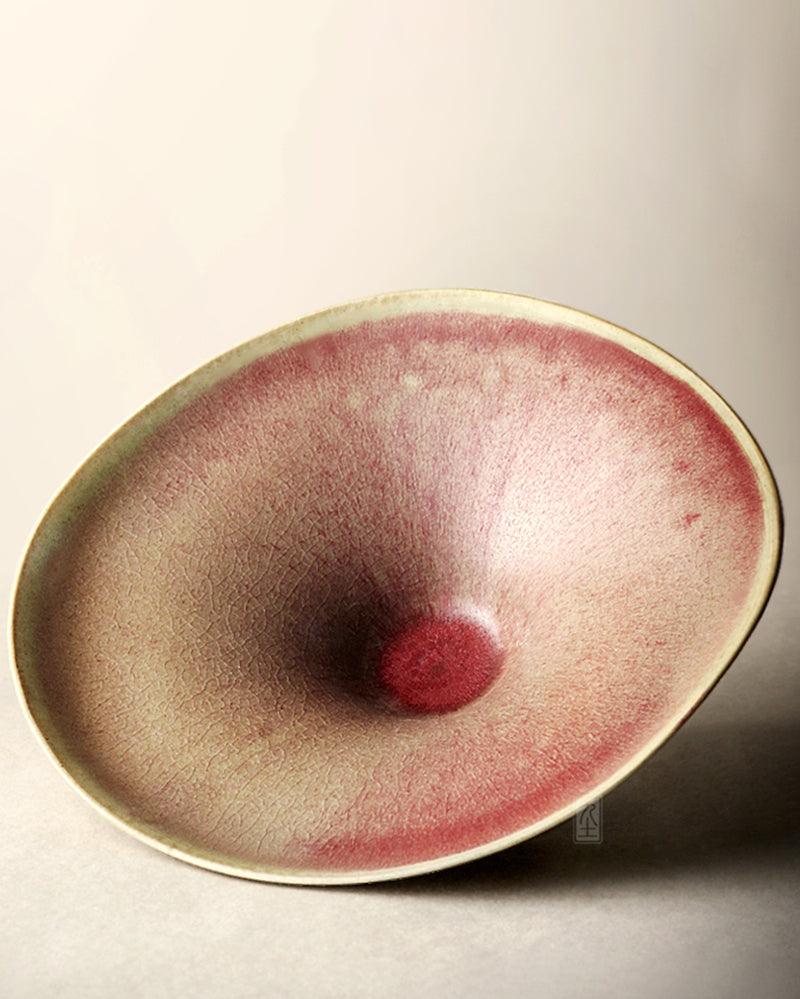 Handmade Kiln Change Rough Pottery Plate - gloriouscollection