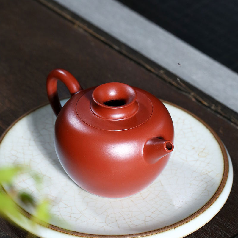 Yixing Purple Clay Fisherman Teapot