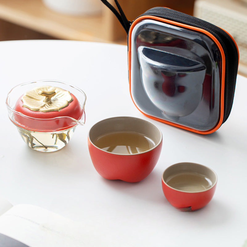 Portable Persimmon Ruyi Ceramic Express Cup