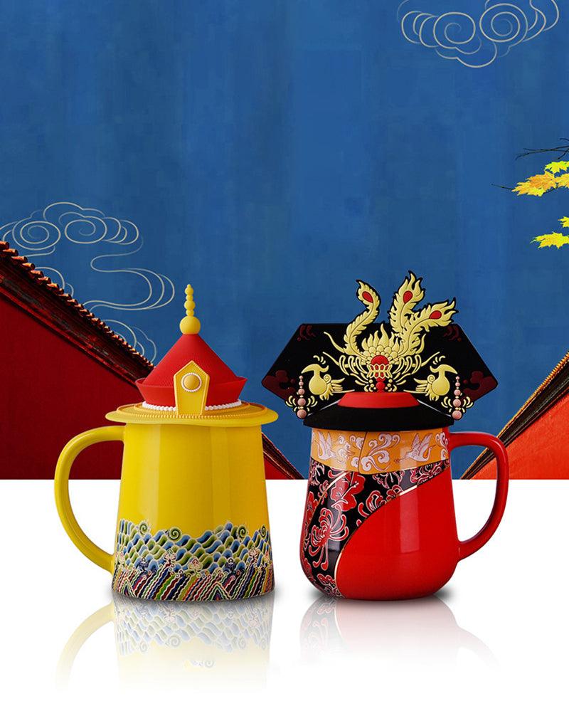 Handmade Romance Dragon &amp; Phoenix Gift Mug - gloriouscollection
