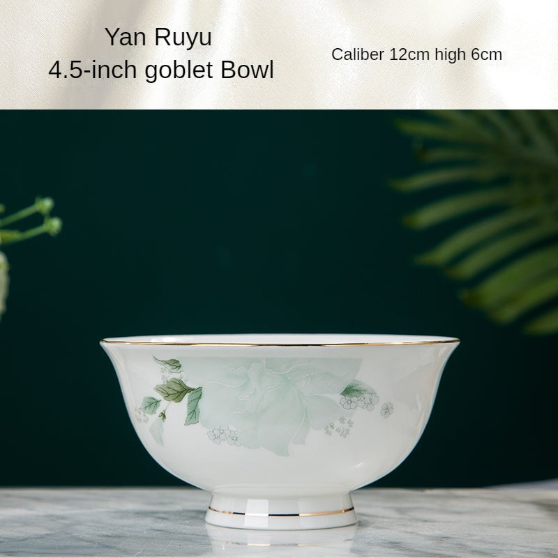 China Creative Small Gold Rim Rice Bowl