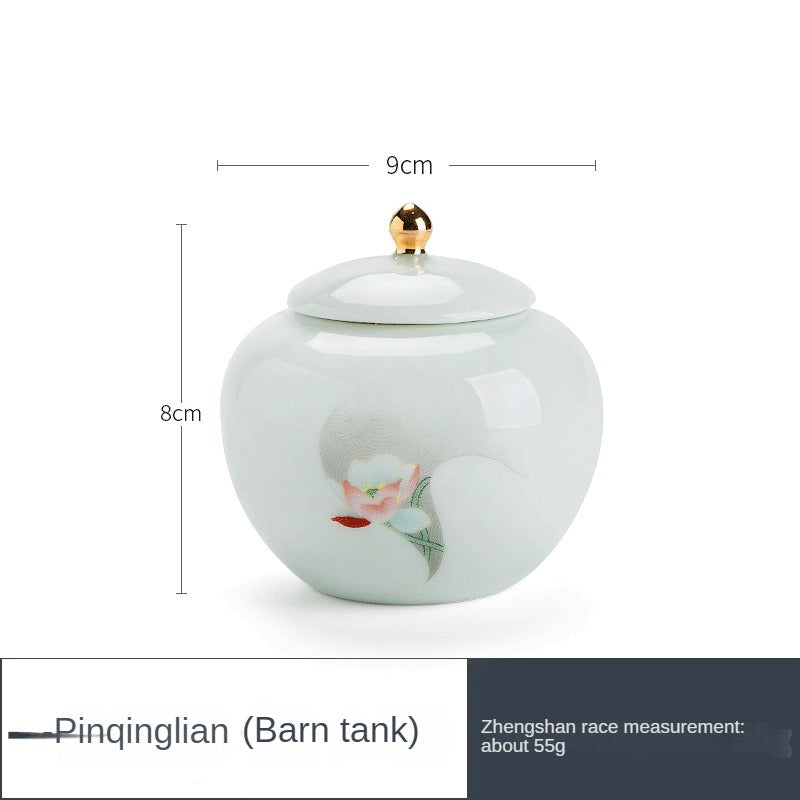 White Porcelain Sealed Moisture-Proof Storage Tea Jar