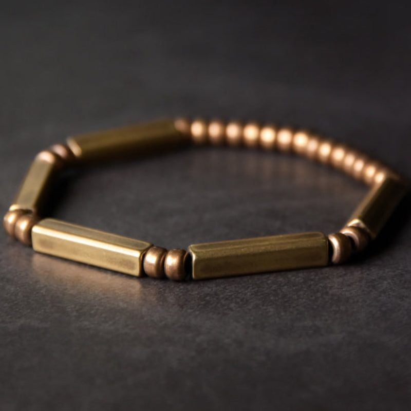 Tibetan Simplistic Copper Amulet Bracelet
