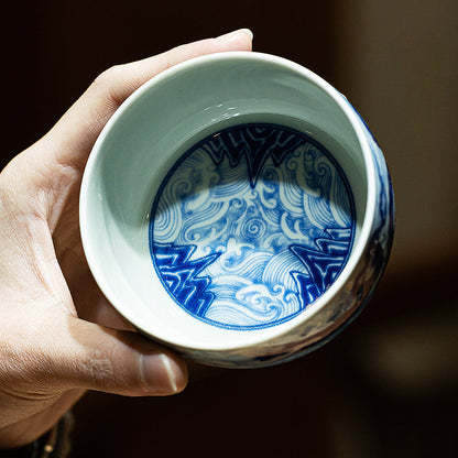 Blue and White Landscape Master Cup