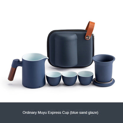 Portable Muyu Quick Cup Ceramic Travel Tea Set